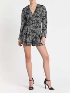 THREE FLOORRay Anarchy Playsuit - Black/Off White