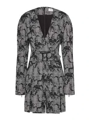 THREE FLOORRay Anarchy Playsuit - Black/Off White - Image 5