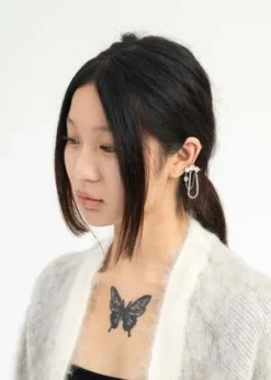 DEPARTMENTRhinestone MOON CINEMA Earring - White Gold