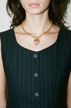 SANDRALEXANDRAXL Milagros Heart & Belcher Chain Necklace