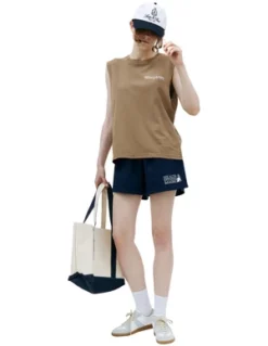 Sporty & RichSPORTY & RICH Health Club Printed Tank Top - Brown