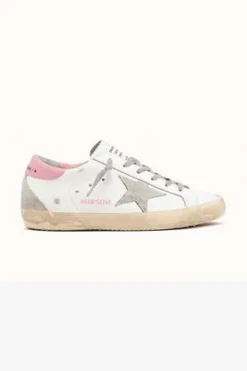 Golden GooseSUPER-STAR LEATHER UPPER AND HEEL SUEDE STAR AND SPUR CREAM SOLE - Multi