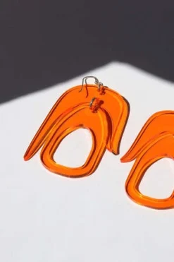 Warren Steven ScottSalish Chandelier Earrings - Translucent Orange