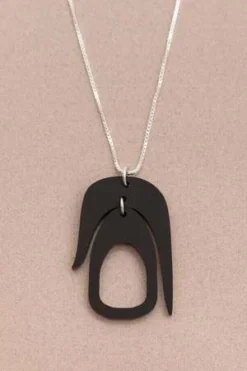 Warren Steven ScottSalish Pendant Necklace - Silver/Black