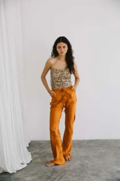 At Dawn.Satin Lounge Pants - Hazel