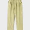 Silk LaundryCotton Silk Slouch Pants - Sage