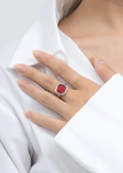 DEPARTMENTCandy Ring - Silver/Red