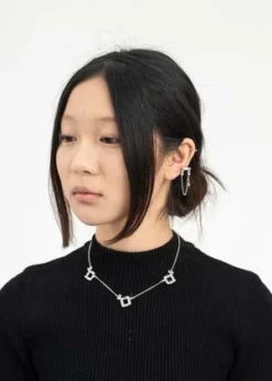 DEPARTMENTSilver And Rhinestone LIANJIE 1 Earring - Silver