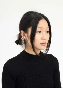 DEPARTMENTSilver And Rhinestone XINDONG Earring - Silver