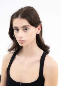 DEPARTMENTDaisy And Bee Ear Ring/ Cuff - Silver