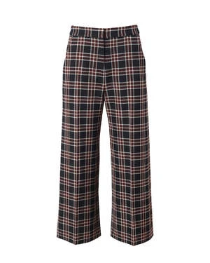 SmytheWide Leg Culotte - Black Plaid