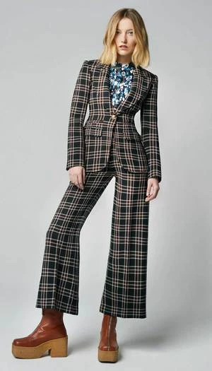 SmytheWide Leg Culotte - Black Plaid - Image 4