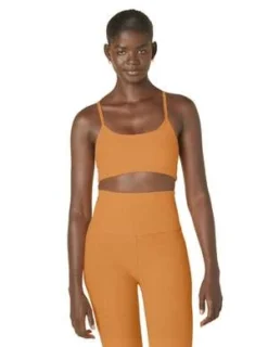 Beyond YogaSpacedye Slim Racerback Bra - Mellow Apricot
