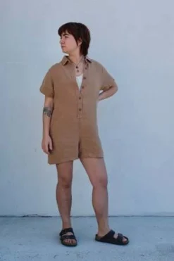 JungmavenStillwater Polo Romper - Coyote