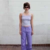 KkCoStraight Slit Pant - Lavender