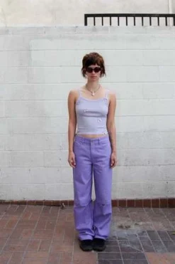 KkCoStraight Slit Pant - Lavender