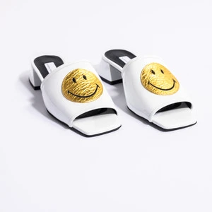 Suzanne RaeSmiley Slides - White/Gold - Image 2