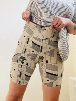 Altar HouselineTOTALLY BESTIES Perfect Bike Shorts In Stairs - Foam
