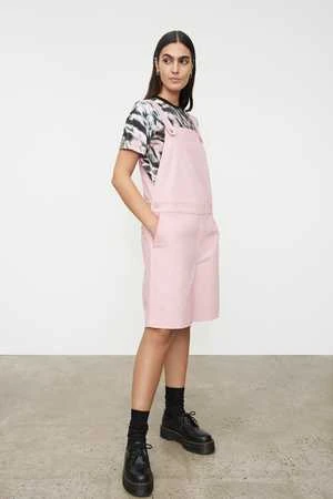 KowtowWander Dungarees - Light Pink Denim - Image 4