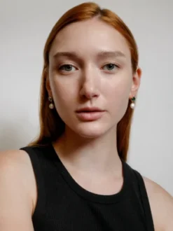 Wolf CircusSophie Earings - Sapphire Green/Gold