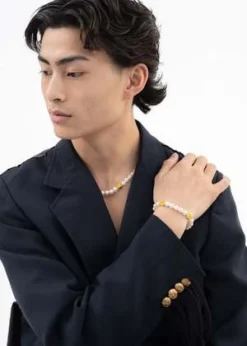 DEPARTMENTSmily Faces And Pearls Bracelet - Yellow