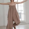 A MenteStrap Wide Leg Jumpsuit - Mocha