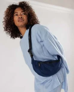BAGGUcrescent Fanny Pack Bag - Navy