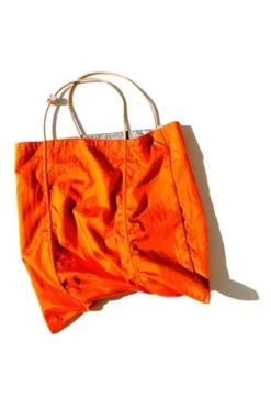 JujumadeReversible Square Tote - Orange/Silver
